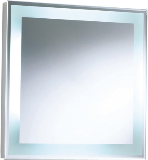 Larger image of Hudson Reed Mirrors Figaro Backlit Bathroom Mirror. Size 550x550mm.