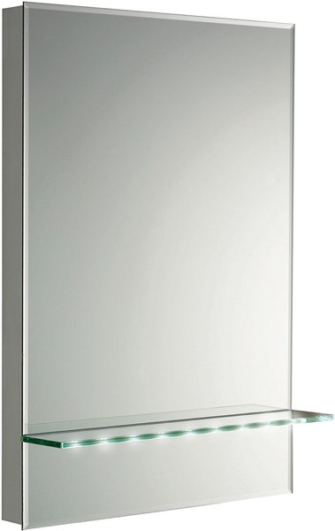 Larger image of Hudson Reed Mirrors Tempest Mirror With LED Illuminated Shelf. 500x700.