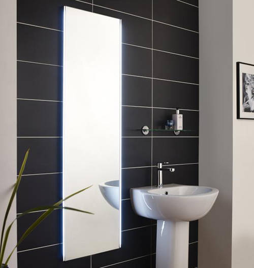 Larger image of Hudson Reed Mirrors Ariel Mirror With Motion Sensor LEDs (420x1450).