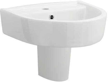 Example image of Premier Marlow Semi Flush Toilet With 420mm Basin & Semi Pedestal.