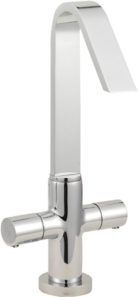 Larger image of Hudson Reed Clio Dis Cruciform Mono Basin Mixer Tap With Pop Up Waste.