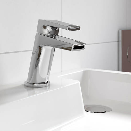 Example image of Nuie Mona Waterfall Basin & Bath Filler Tap Pack (Chrome).