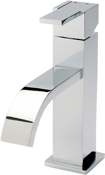 Larger image of Hudson Reed Motif Mono Basin Mixer Tap With Push Button Waste (Chrome).