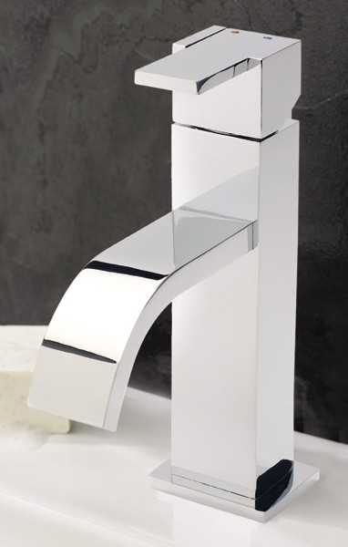 Example image of Hudson Reed Motif Mono Basin Mixer Tap With Push Button Waste (Chrome).