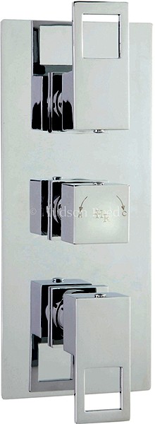 Larger image of Hudson Reed Motif Triple Concealed Thermostatic Shower Valve (Chrome).