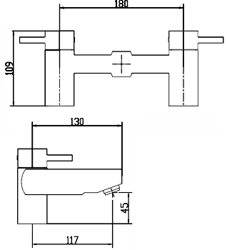 Technical image of Ultra Muse Black Basin Mixer & Bath Filler Tap Set (Black).