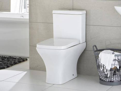 Example image of Premier Carmela Semi Flush To Wall Toilet Pan With Cistern & Seat.