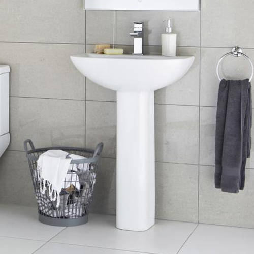 Example image of Premier Carmela Basin & Full Pedestal (1 Tap Hole, 550mm).