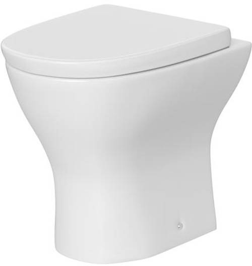 Larger image of Premier Saffron Back To Wall Toilet Pan & Soft Close Seat.