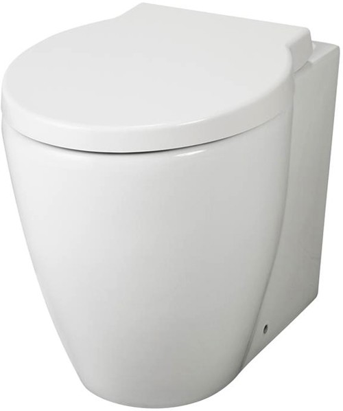 Larger image of Premier Ceramics Back to Wall Toilet Pan & Seat (BTW).