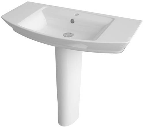 Larger image of Premier Ceramics Clara 850mm Basin & Full Pedestal.