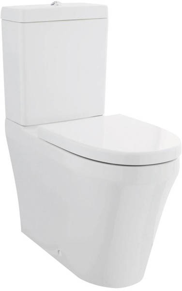 Larger image of Premier Marlow Comfort Height Flush to Wall Toilet Pan With Cistern & Seat.