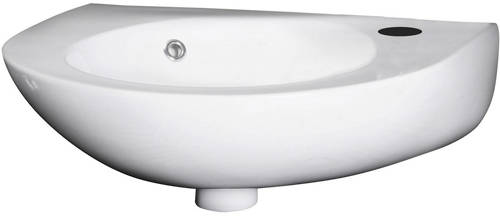 Larger image of Premier Brisbane Curved Wall Hung Basin (350mm, 1 Tap Hole).