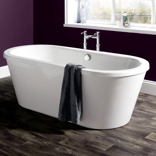 Larger image of Nuie Luxury Baths Corey Double Ended Freestanding Bath 1800x800mm.