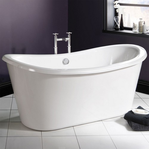 Larger image of Nuie Luxury Baths Lip Double Ended Freestanding Slipper Bath 1740x800mm.