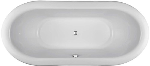 Example image of Nuie Luxury Baths Lip Double Ended Freestanding Slipper Bath 1740x800mm.
