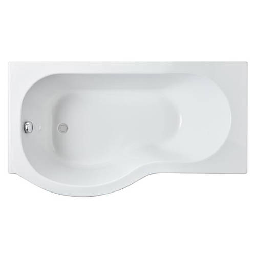 Larger image of Crown Baths P-Shape 1500mm Shower Bath Only (Left Handed).