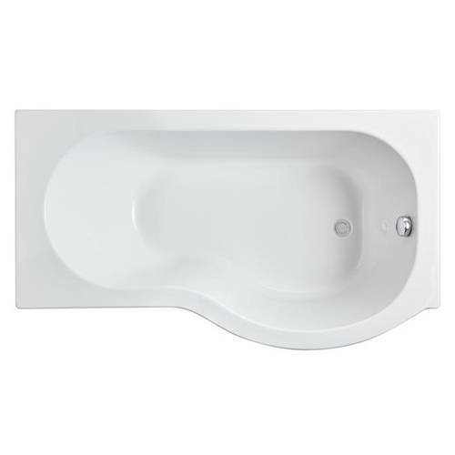 Larger image of Crown Baths P-Shape 1500mm Shower Bath Only (Right Handed).
