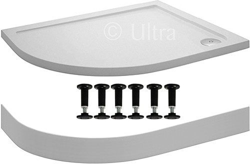 Larger image of Crown Trays Easy Plumb Offset Quad Shower Tray. 900x800x40mm (LH).