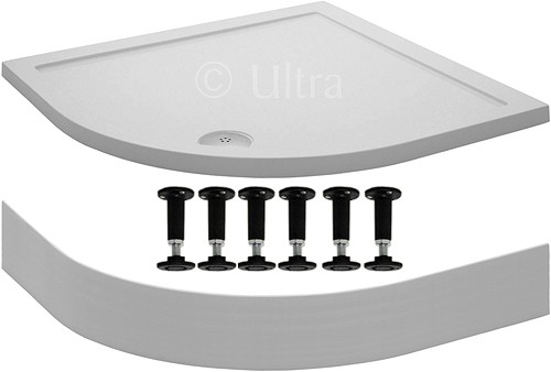 Larger image of Crown Trays Easy Plumb Quadrant Shower Tray. 1000x1000x40mm.