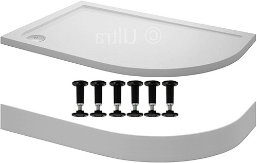 Larger image of Crown Trays Easy Plumb Offset Quad Shower Tray. 1000x800x40mm (RH).