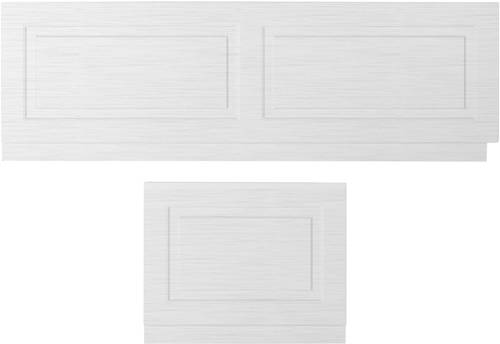 Larger image of Old London York Front Bath Panel 1700mm & End Panel 750mm (White).