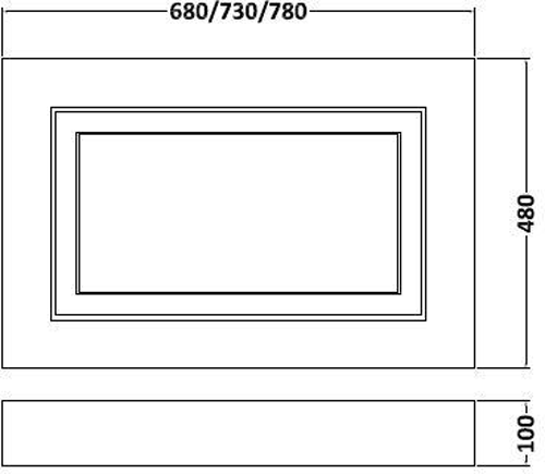 Technical image of Old London York End Bath Panel 750mm (White).