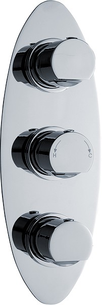 Larger image of Ultra Orion Triple Concealed Thermostatic Shower Valve (Chrome).