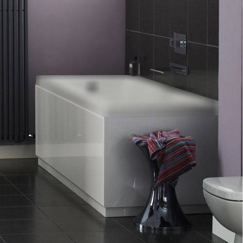 Larger image of Hudson Reed Memoir Side & End Bath Panel Pack (Gloss White, 1500x700).