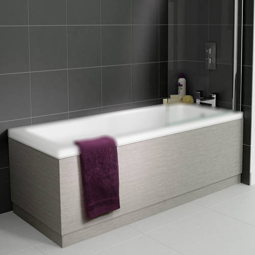 Larger image of Hudson Reed Memoir Side & End Bath Panel Pack (Blonde Oak, 1700x700mm).