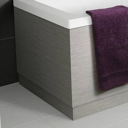 Larger image of Hudson Reed Memoir 750mm End Bath Panel & Plinth (Blonde Oak).