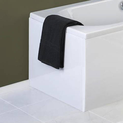 Larger image of Crown Bath Panels Acrylic White End Bath Panel (700mm).
