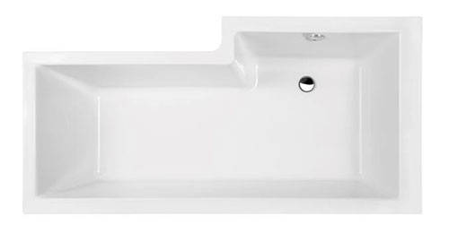 Example image of Nuie Luxury Baths Square Shower Bath With Panels & Screen (LH).