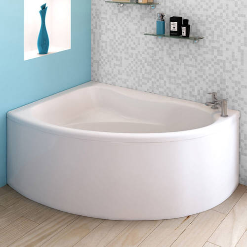 Larger image of Crown Baths Pilot Single Ended Corner Bath & Panel (Left Handed).