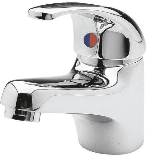 Larger image of Nuie Eon Mono Basin Mixer Tap With Push Button Waste (Chrome).