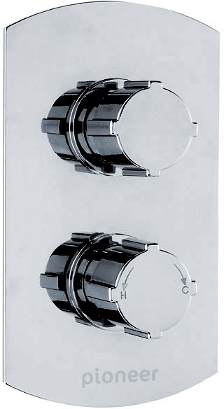 Larger image of Pioneer Twin Concealed Thermostatic Shower Valve, Polymer With ABS Trim Set.