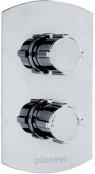 Example image of Pioneer Thermostatic Shower Valve (Polymer), Round Shower Head & Arm.