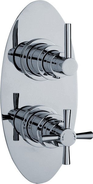 Larger image of Ultra Pixi Twin Concealed Thermostatic Shower Valve (Chrome).