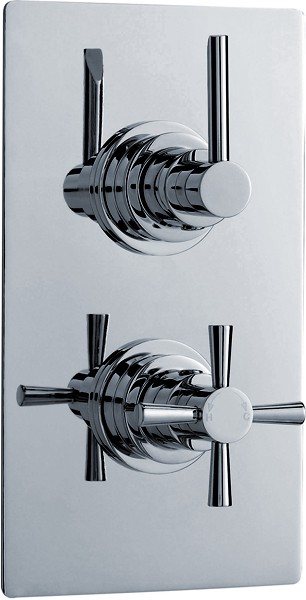 Larger image of Ultra Pixi Twin Concealed Thermostatic Shower Valve (Chrome).