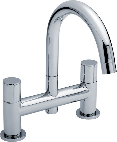 Larger image of Ultra Ecco Bath Filler Tap With Swivel Spout (Chrome).