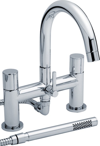Larger image of Ultra Ecco Bath Shower Mixer Tap With Swivel Spout & Shower Kit (Chrome).
