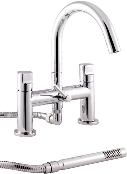 Larger image of Ultra Orion Bath Shower Mixer With Swivel Spout And Shower Kit.