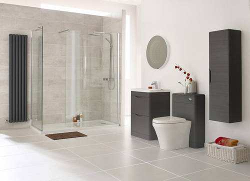 Example image of Premier Eclipse Back To Wall WC Unit 550mm (Grey Woodgrain).