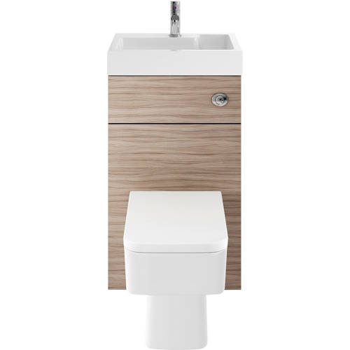 Larger image of Nuie Furniture 2 In 1 BTW Unit With Basin & Cistern 500mm (Driftwood).