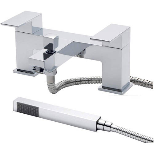 Larger image of Ultra Prospa Bath Shower Mixer Tap With Shower Kit (Chrome).
