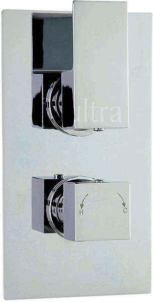 Larger image of Ultra Prospa 3/4" Twin Concealed Thermostatic Shower Valve With Diverter.