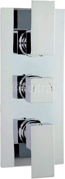 Larger image of Ultra Prospa Triple Concealed Thermostatic Shower Valve (Chrome).