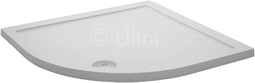 Larger image of Ultra Pearlstone Low Profile Quadrant Shower Tray. 800x800x40mm.