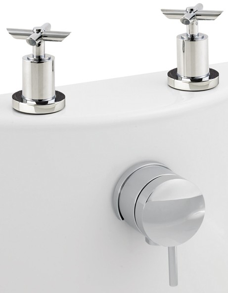 Larger image of Hudson Reed P-zazz Cross Head Freeflow 3/4" Bath Filler & Pop Up Waste.