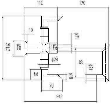 Technical image of Hudson Reed Xeta Cruciform Mono Basin Mixer Tap.